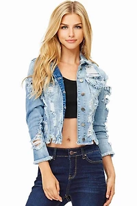 BOHO: DESTRUCTED DENIM JACKET