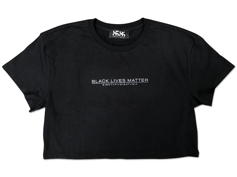 8586: BLACK LIVES MATTER CROP T-SHIRT