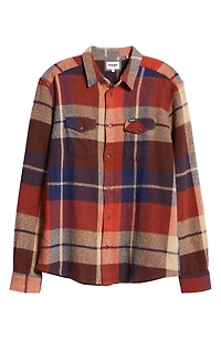 WRANGLER: PLAID FLANNEL BUTTON UP SHIRT