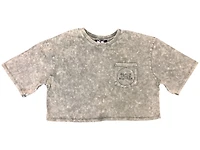 8586: BLACK LIVES MATTER ACID WASH CROP T-SHIRT