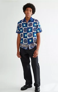 RAGAMAN: SURYA SHORT SLEEVE BUTTON UP SHIRT