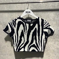 8586: ZEBRA PRINT CROP TOP
