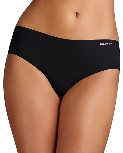 CALVIN KLEIN UNDERWEAR: INVISIBLES HIPSTER BLACK PANTY