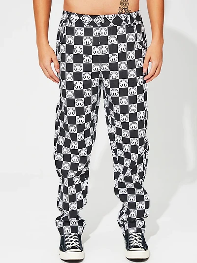 WESC: HAPPY FACE CHECKERED PANTS