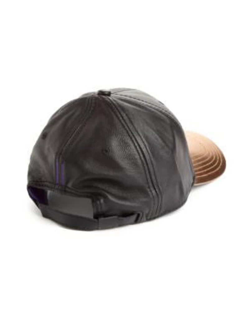 GENTS : BLACK AND GOLD LEATHER HAT