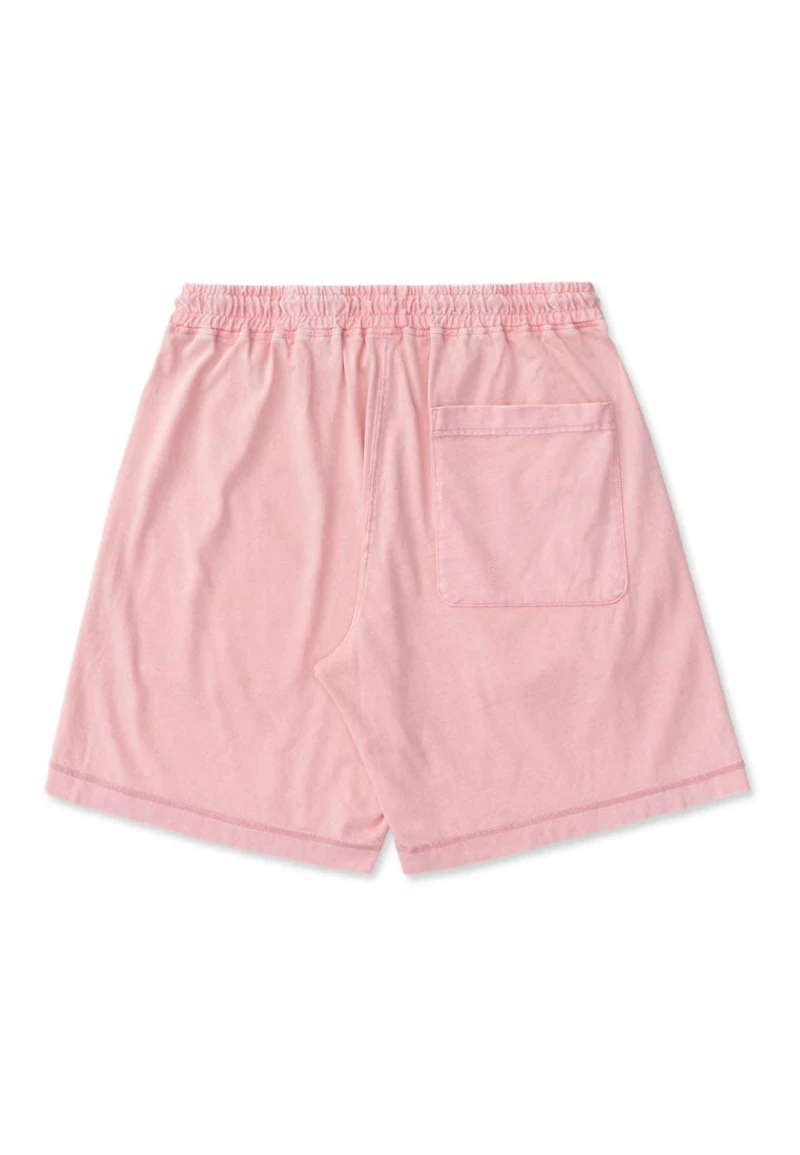 ALPHASTYLE: APPLIQUÉ MINERAL WASH SHORTS