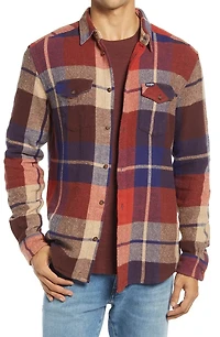 WRANGLER: PLAID FLANNEL BUTTON UP SHIRT