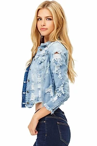 BOHO: DESTRUCTED DENIM JACKET