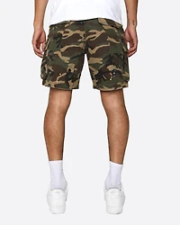 EPTM: DISTRESSED CAMO SHORTS