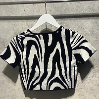 8586: ZEBRA PRINT CROP TOP