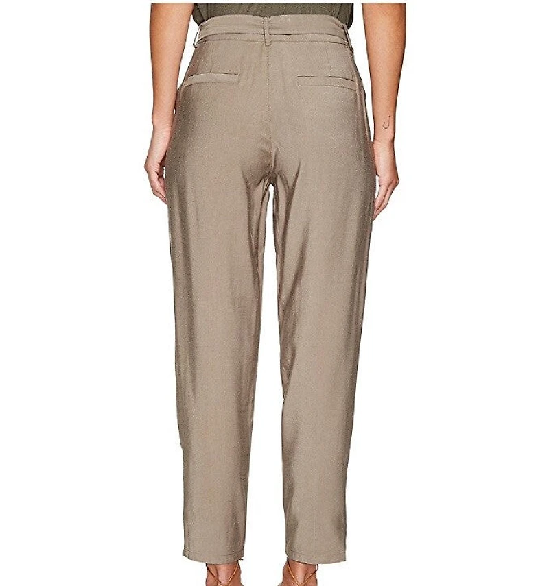BISHOP + YOUNG: OLIVE GREEN PAPERBAG HIGH RISE PANTS