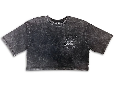 8586: BLACK LIVES MATTER ACID WASH CROP T-SHIRT