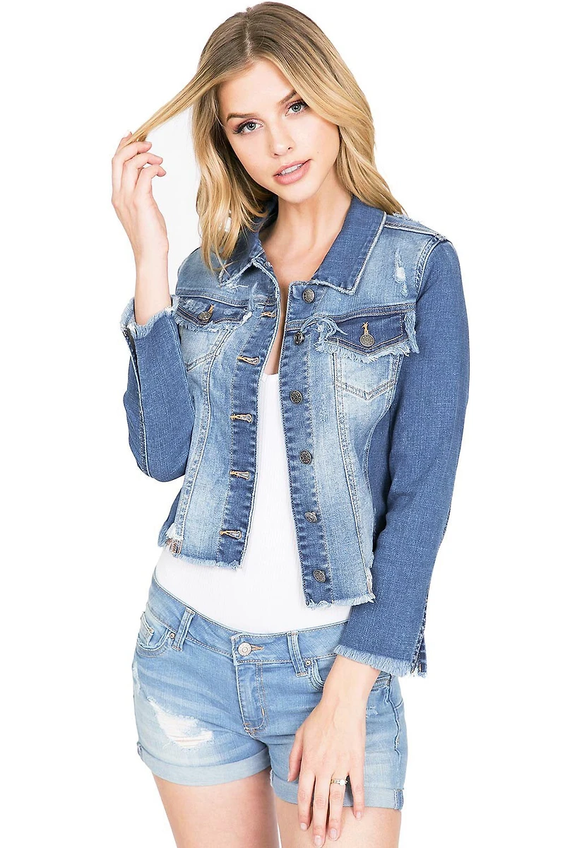 BOHO: CROP DENIM JACKET