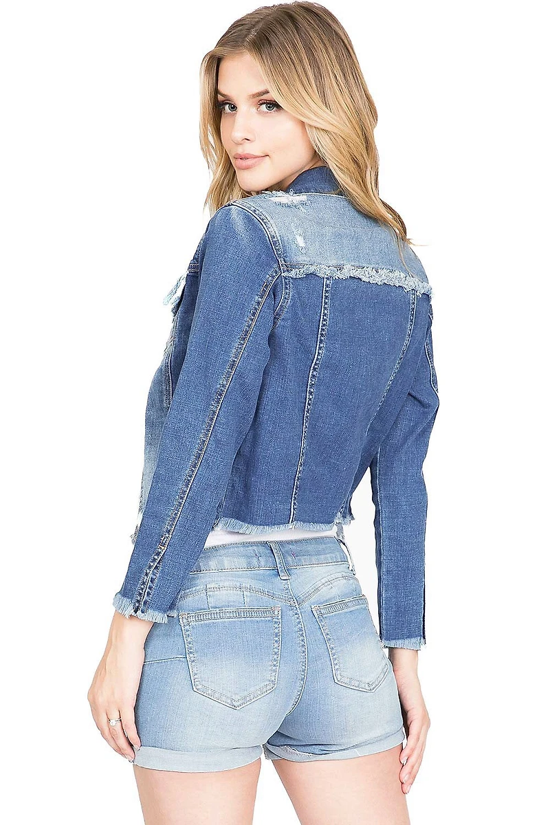 BOHO: CROP DENIM JACKET