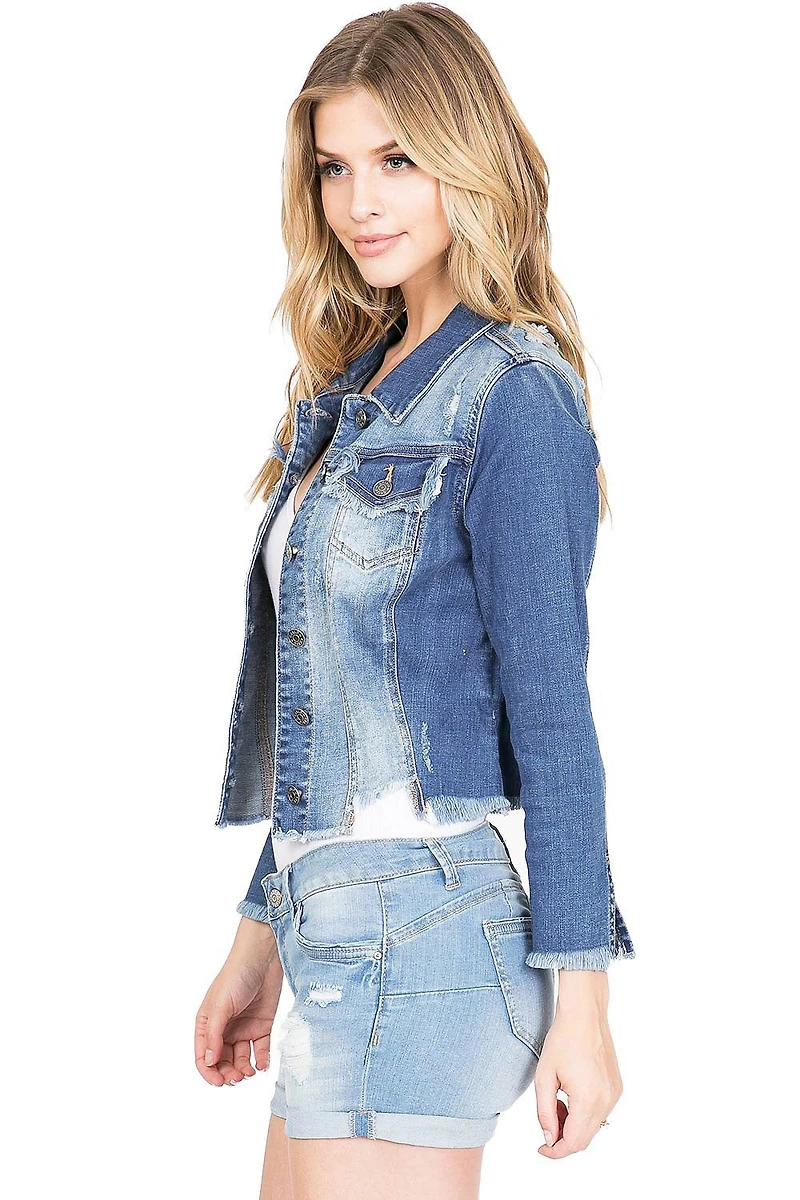 BOHO: CROP DENIM JACKET