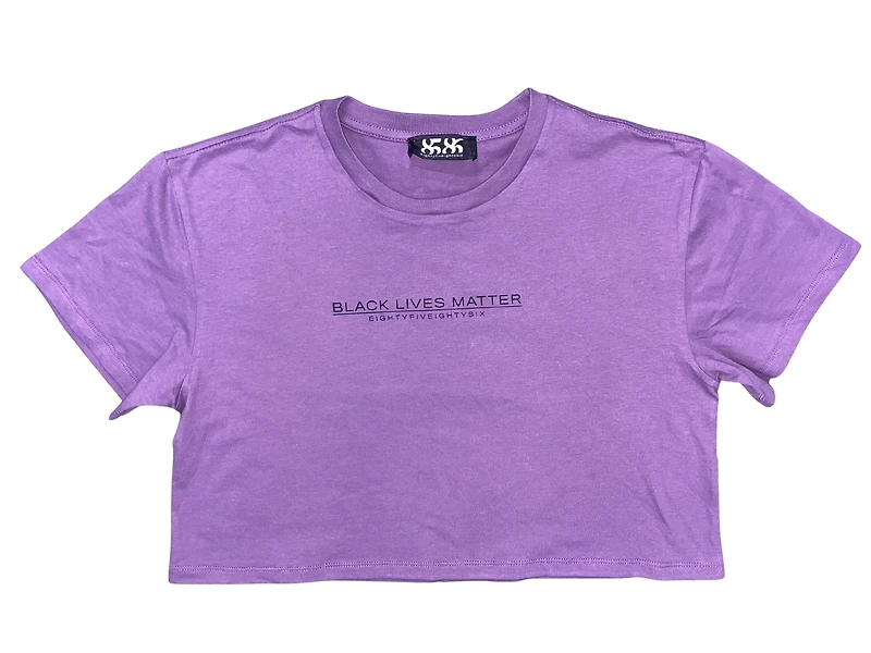 8586: BLACK LIVES MATTER CROP T-SHIRT