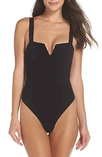 FREE PEOPLE: PIPPA V-WIRE THONG BODYSUITo