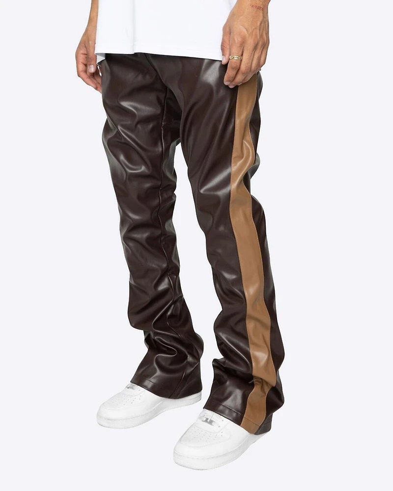 EPTM: FAUX LEATHER PLAZA TRACK PANTS