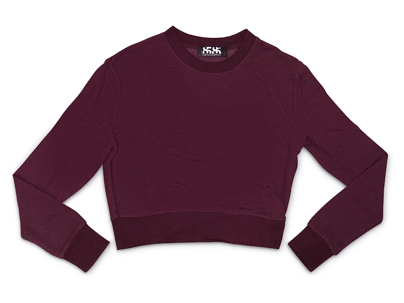 8586: LOUNGE LONG SLEEVE CROP SWEATSHIRT