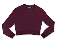 8586: LOUNGE LONG SLEEVE CROP SWEATSHIRT