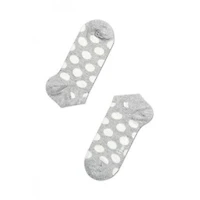 HAPPY SOCKS : GREY BIG DOT LOW CUT SOCK