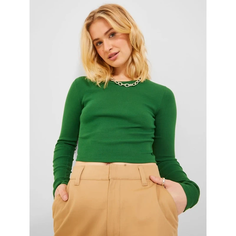 JJXX : Feline Long Sleeve Rib Tee