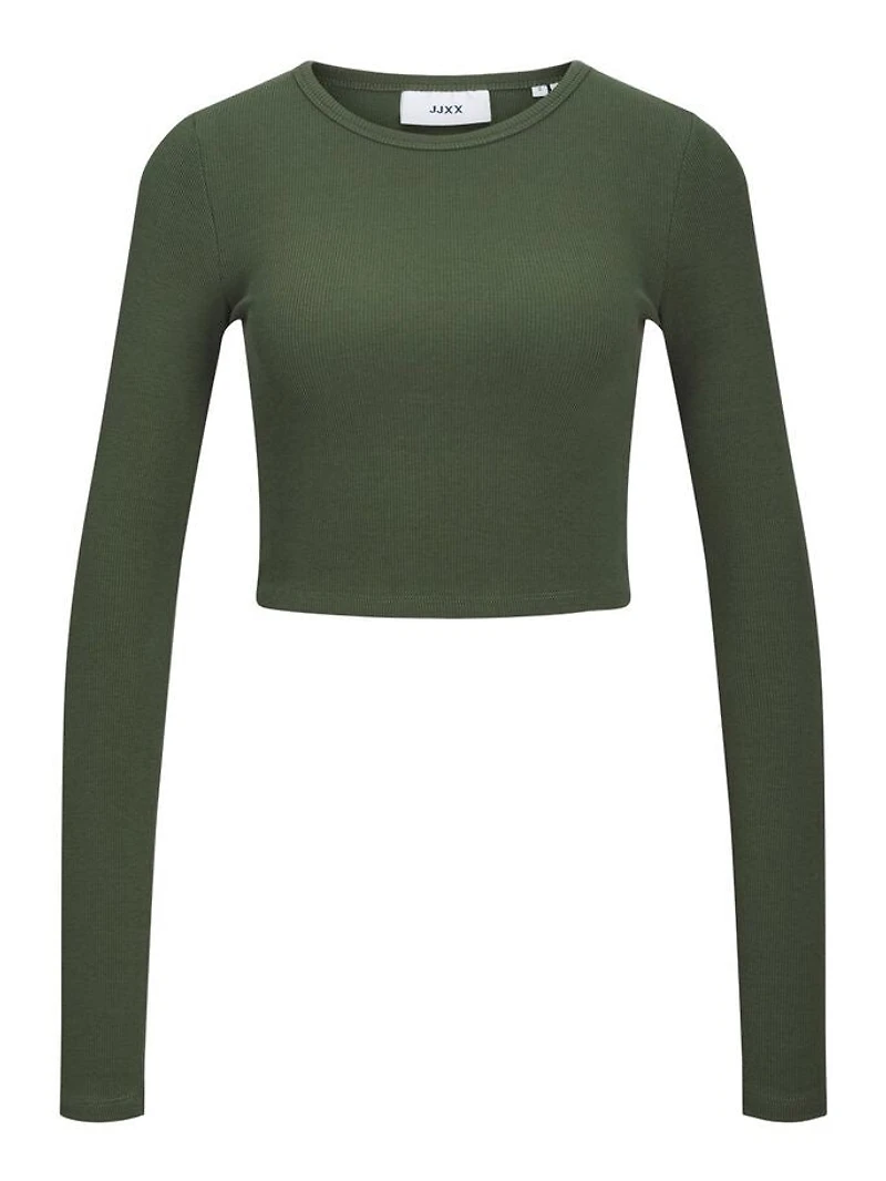 JJXX : Feline Long Sleeve Rib Tee
