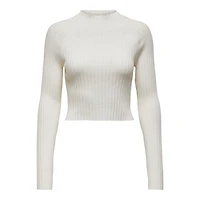 Only : Ella L/S Cropped Pullover Knit