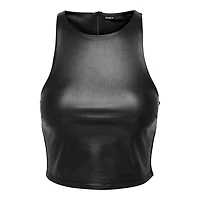 Only : Faux Leather SL Top