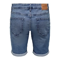 Only & Sons : Regular Fit Shorts - Medium blue