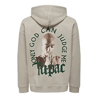 Only & Sons : Tupac Relax Hoodie - Silver
