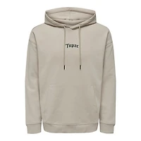 Only & Sons : Tupac Relax Hoodie - Silver