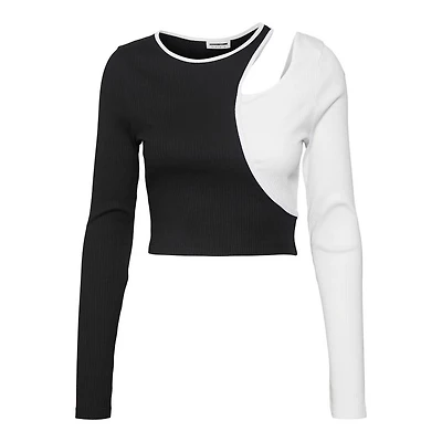 Noisy May : L/S Cutout Top