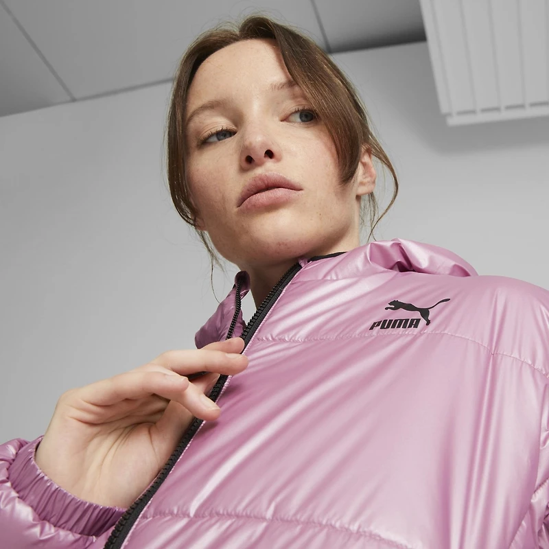 Puma : Hooded Shiny Padded Jacket