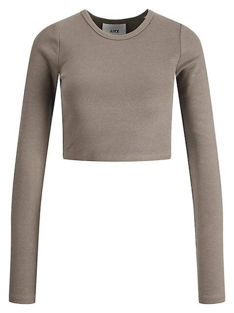 JJXX : Feline Long Sleeve Rib Tee