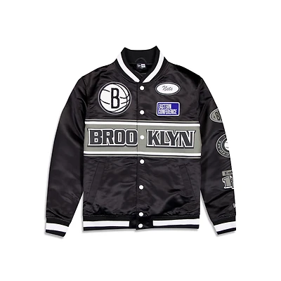 New Era : NBA Rally Drive Brooklyn Nets Satin Jacket