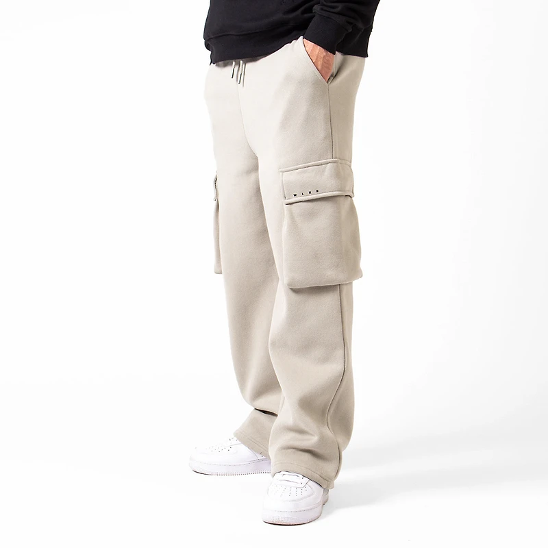 WLKN: Tonal Wide Leg Cargo Sweatpants
