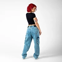 WLKN : Cargo Baggy Fit Denim Pants