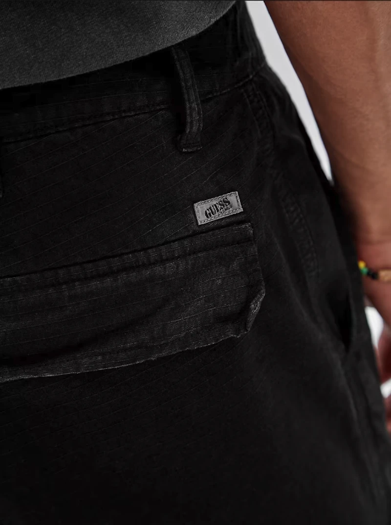 Guess : Ripstop Cargo Pants - Black