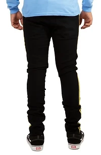 Crysp : Manuel Yellow Side Taping Denim Pant