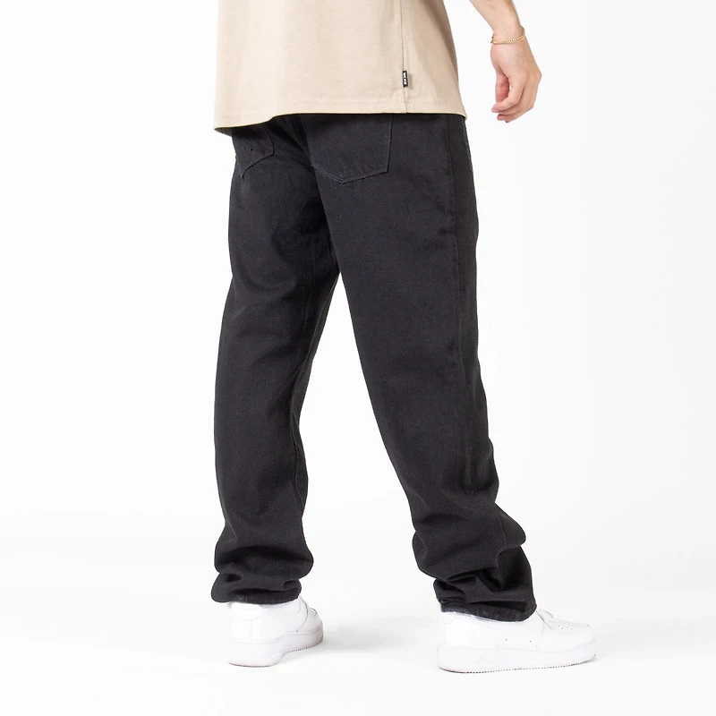WLKN: Distressed Logo Loose Fit Denim Pants