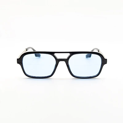 WLKN : Hartley Square Colored Lenses Sunglasses - Blue