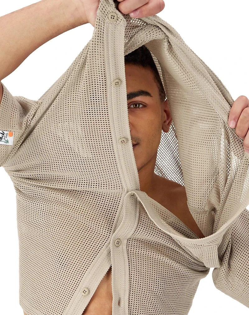 Champion : Mesh Button Down Shirt