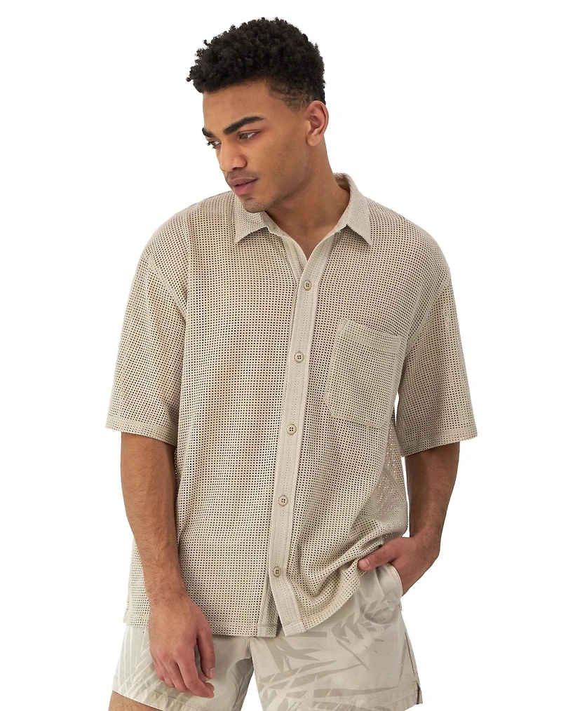 Champion : Mesh Button Down Shirt
