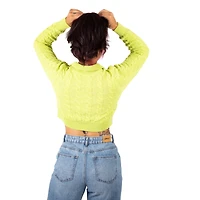 Only : Astrid L/S Cropped Polo Knit - Yellow Plum