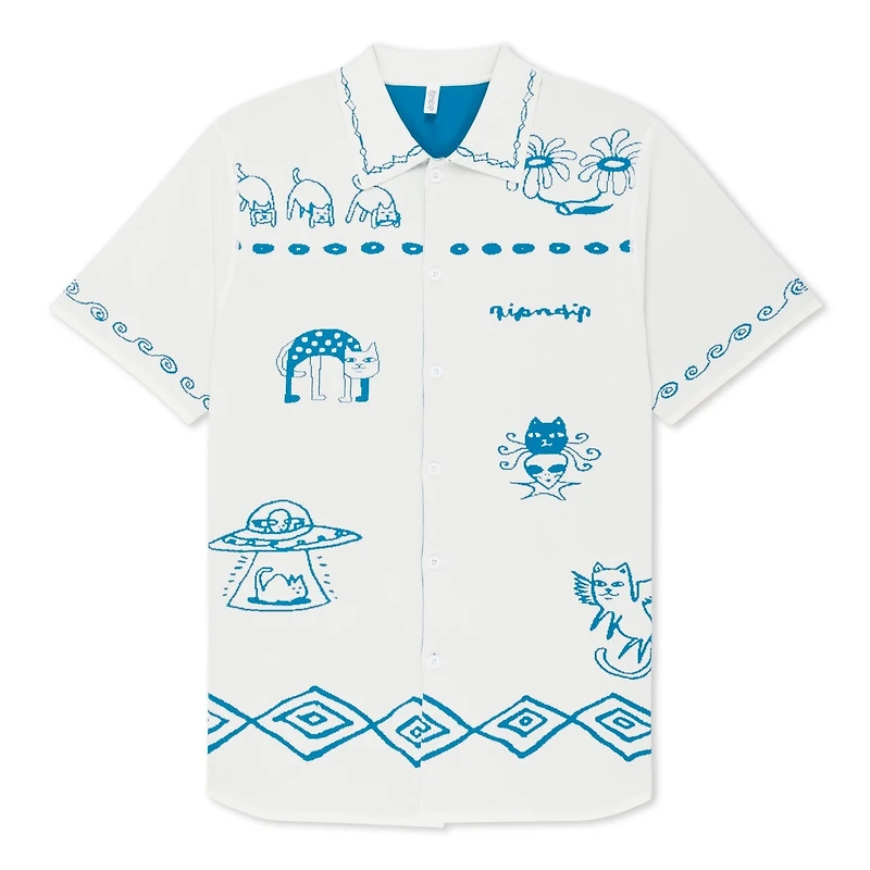 Rip N Dip : Blonded Knitted Button Up