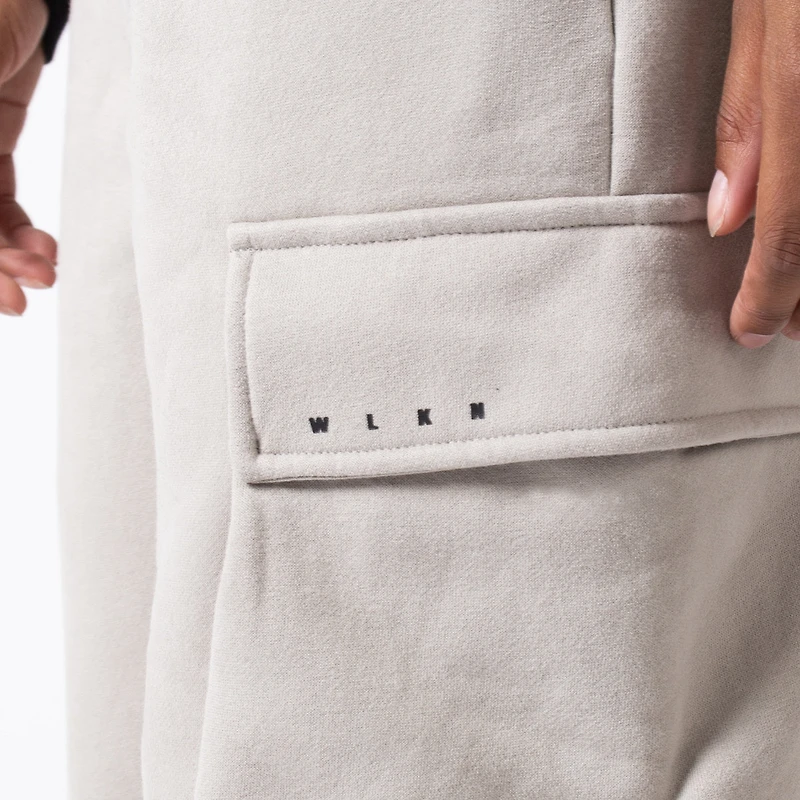 WLKN: Tonal Wide Leg Cargo Sweatpants