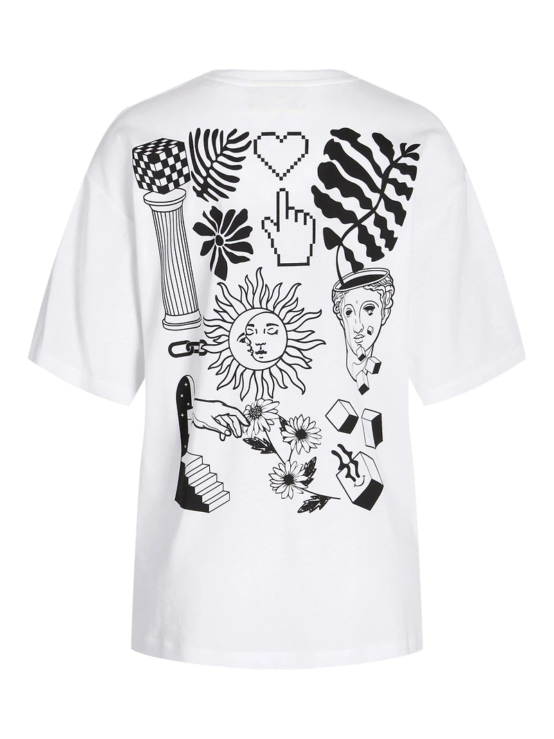 JJXX : Sun & Hearts Loose SS Tee
