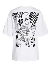JJXX : Sun & Hearts Loose SS Tee