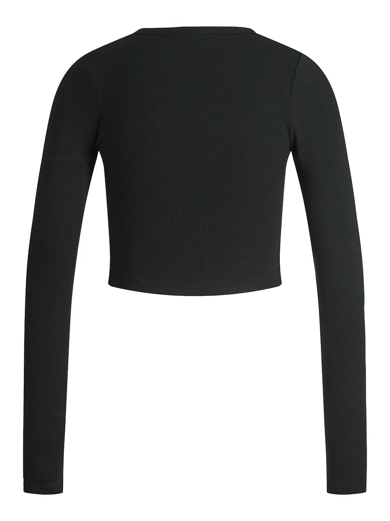 JJXX : Feline Long Sleeve Rib Tee